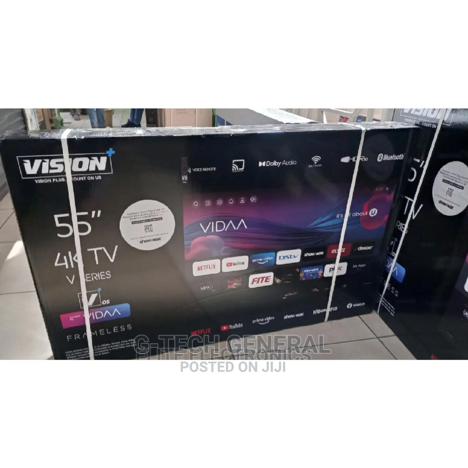 Vision Plus 55" Inch Frameless Ultra Hd Smart Tv