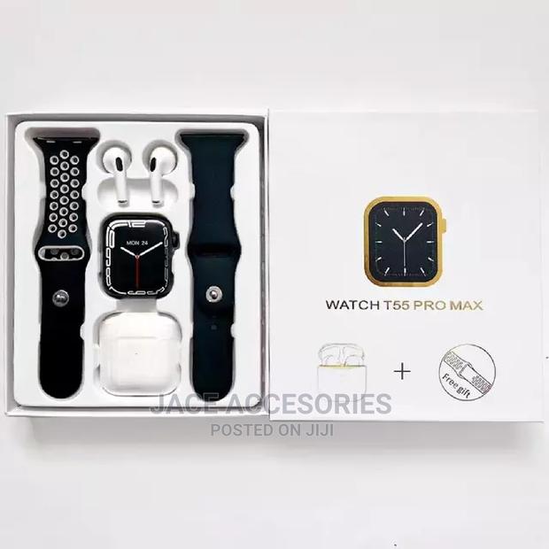 New T55 Promax Smartwatch With Free Airpods - main view