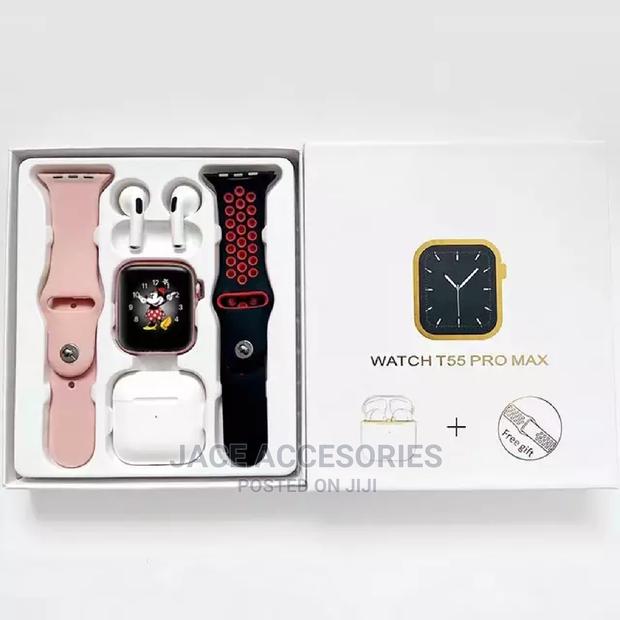 New T55 Promax Smartwatch With Free Airpods - thumbnail 3