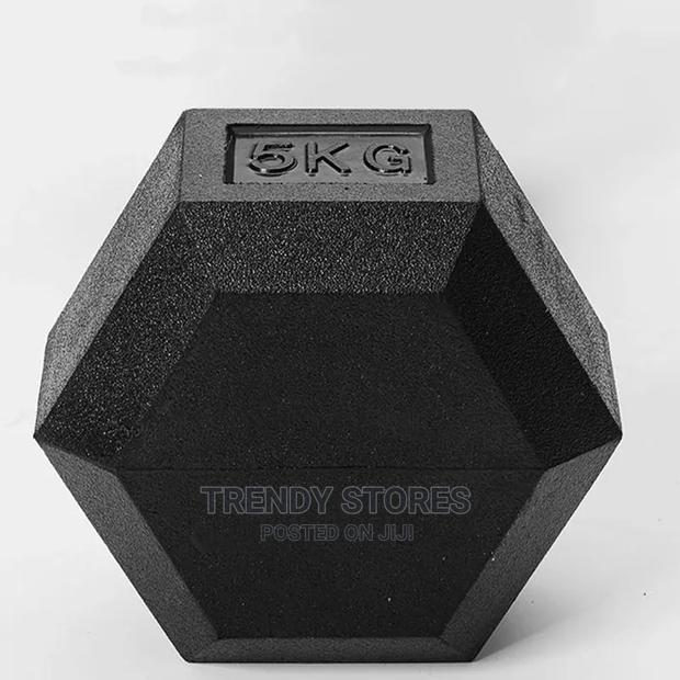 5kg Hexagon Chrome Plated Handle Dumbell - thumbnail 2