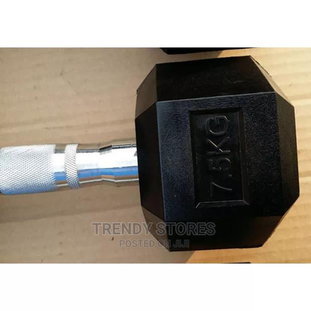 5kg Hexagon Chrome Plated Handle Dumbell - thumbnail 3