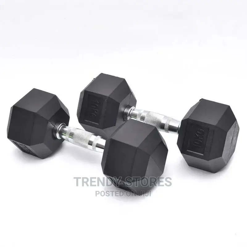 10KG Hexagon Chrome Plated Handle Dumbell