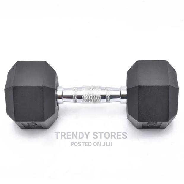 10KG Hexagon Chrome Plated Handle Dumbell - thumbnail 4