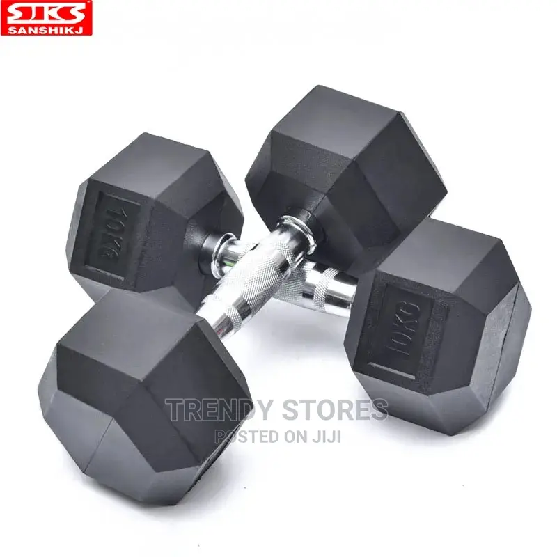 10KG Hexagon Chrome Plated Handle Dumbell