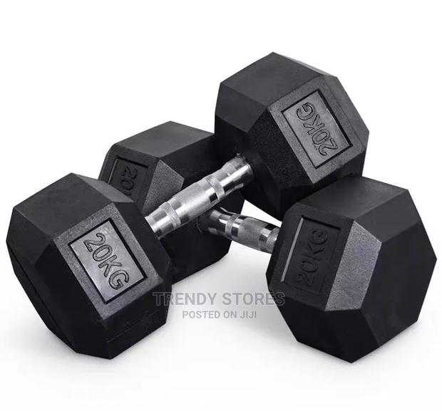 20kg Hexagon Chrome Plated Handle Dumbell