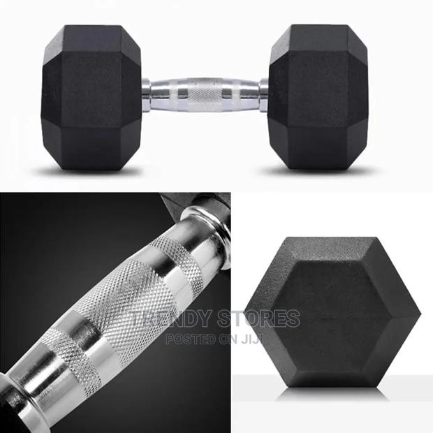 20kg Hexagon Chrome Plated Handle Dumbell - thumbnail 2