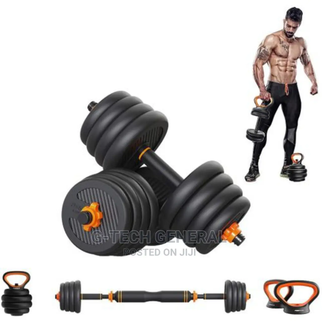 Generic Dumbbells/ Barbell Kettlebell Fitness Set 20kg