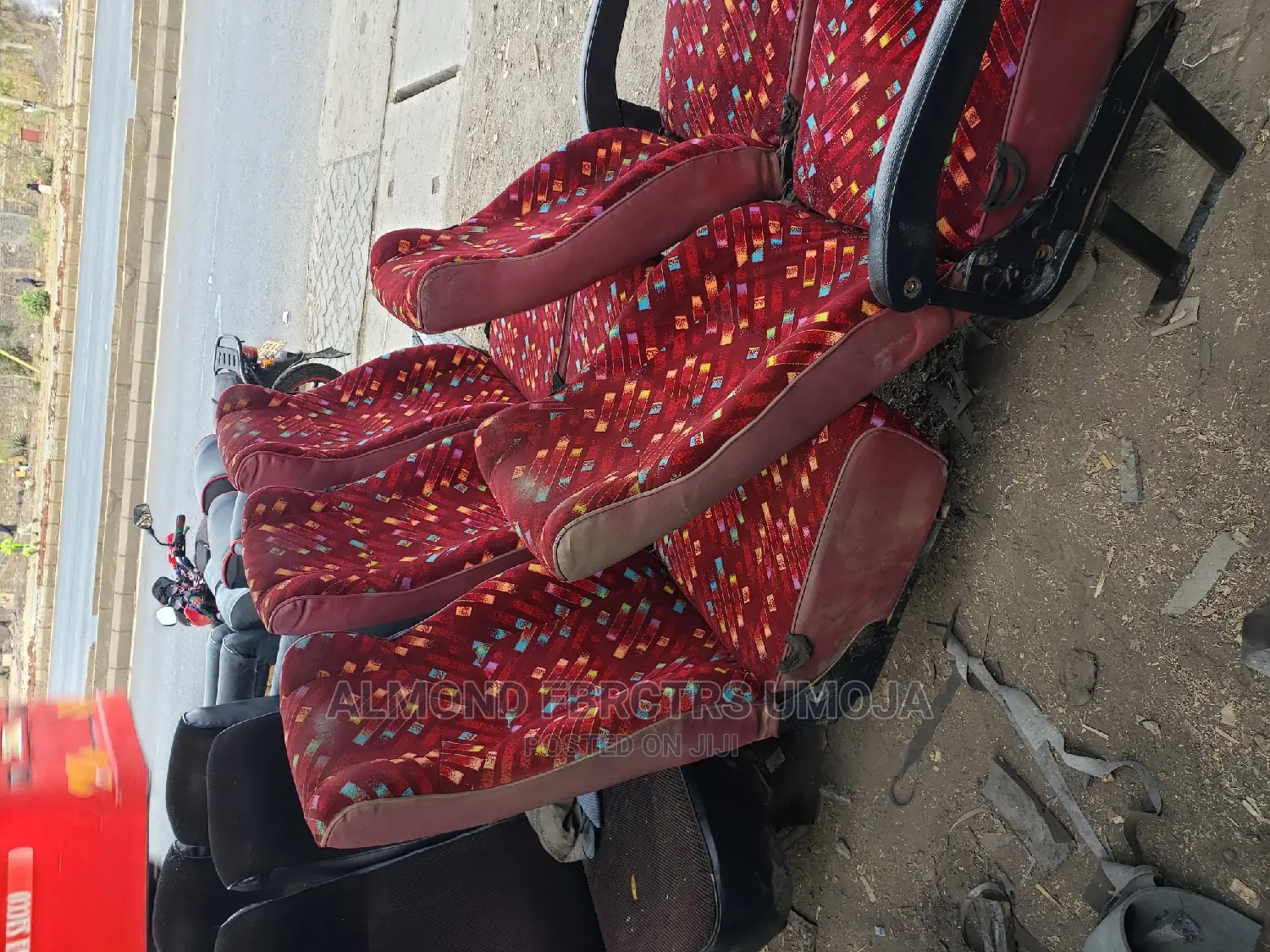 Recliner Tour Van Seats With Armrest and Canvas Materials