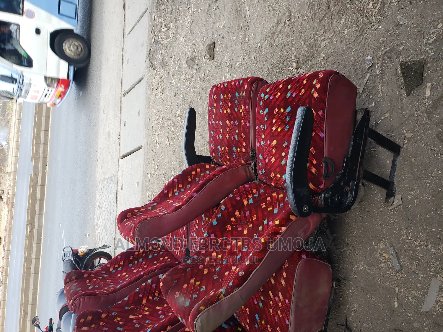 Recliner Tour Van Seats With Armrest and Canvas Materials