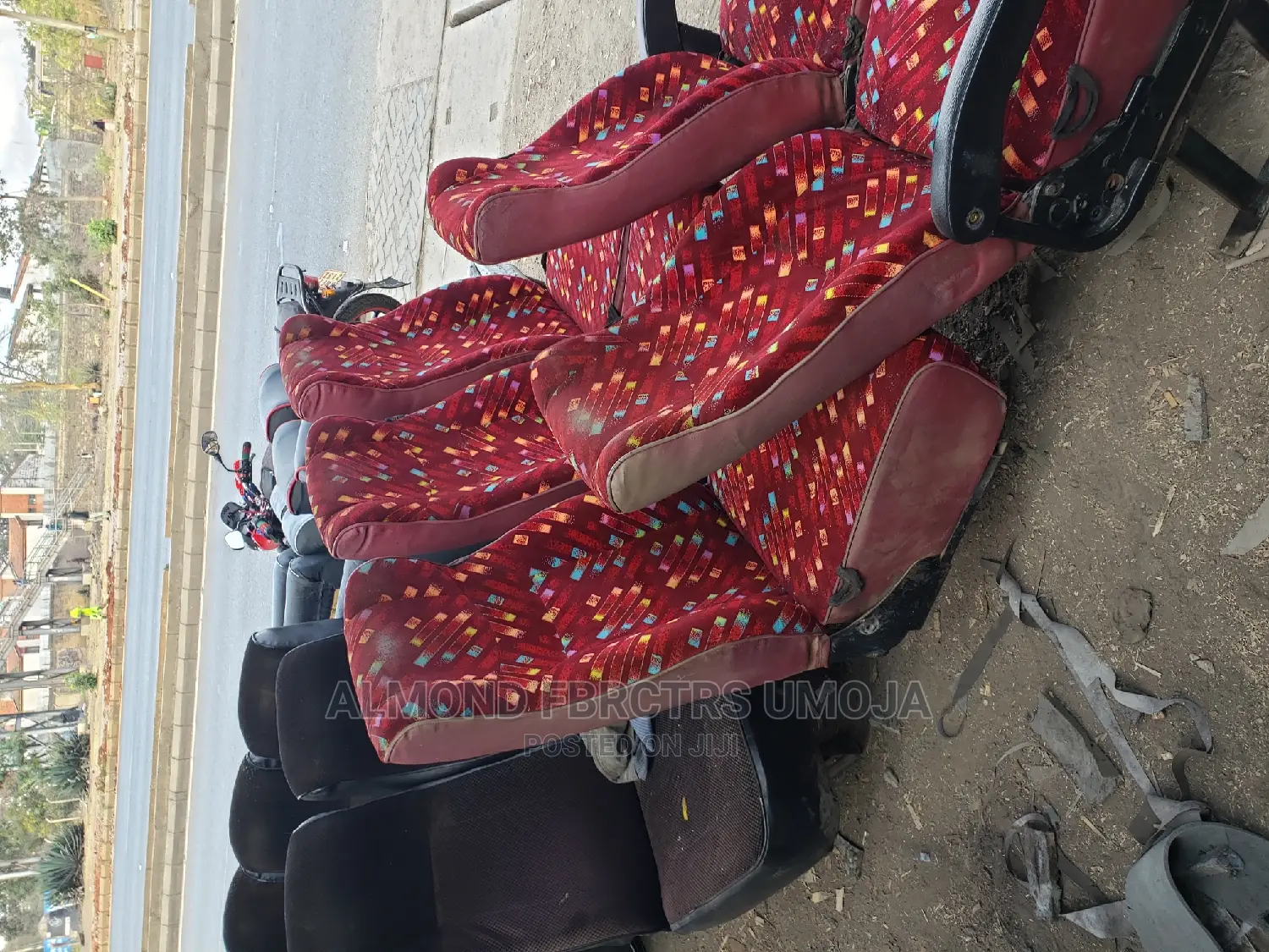 Recliner Tour Van Seats With Armrest and Canvas Materials