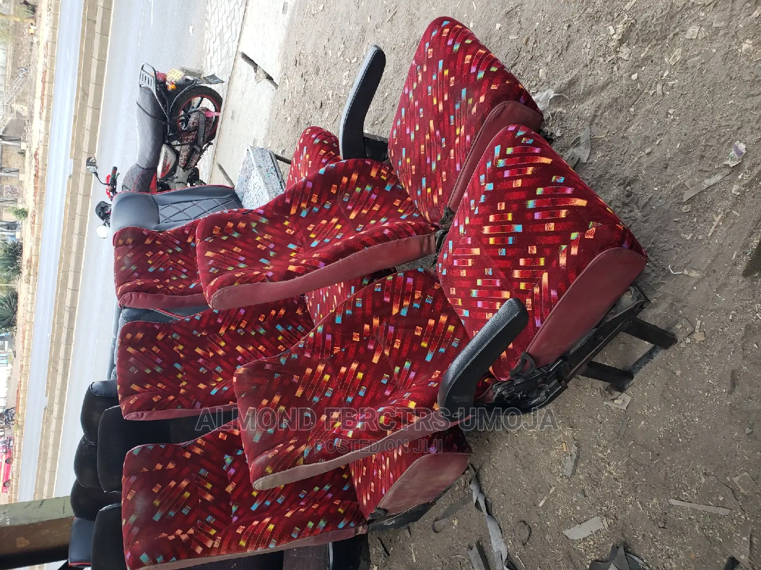 Recliner Tour Van Seats With Armrest and Canvas Materials