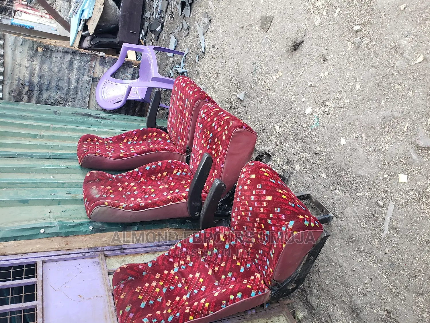Recliner Tour Van Seats With Armrest and Canvas Materials