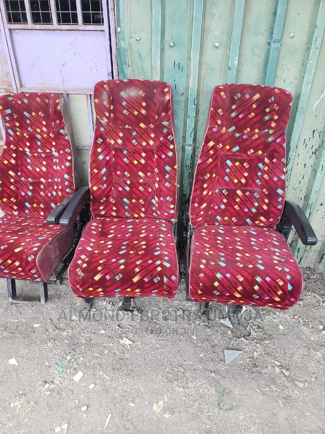 Recliner Tour Van Seats With Armrest and Canvas Materials