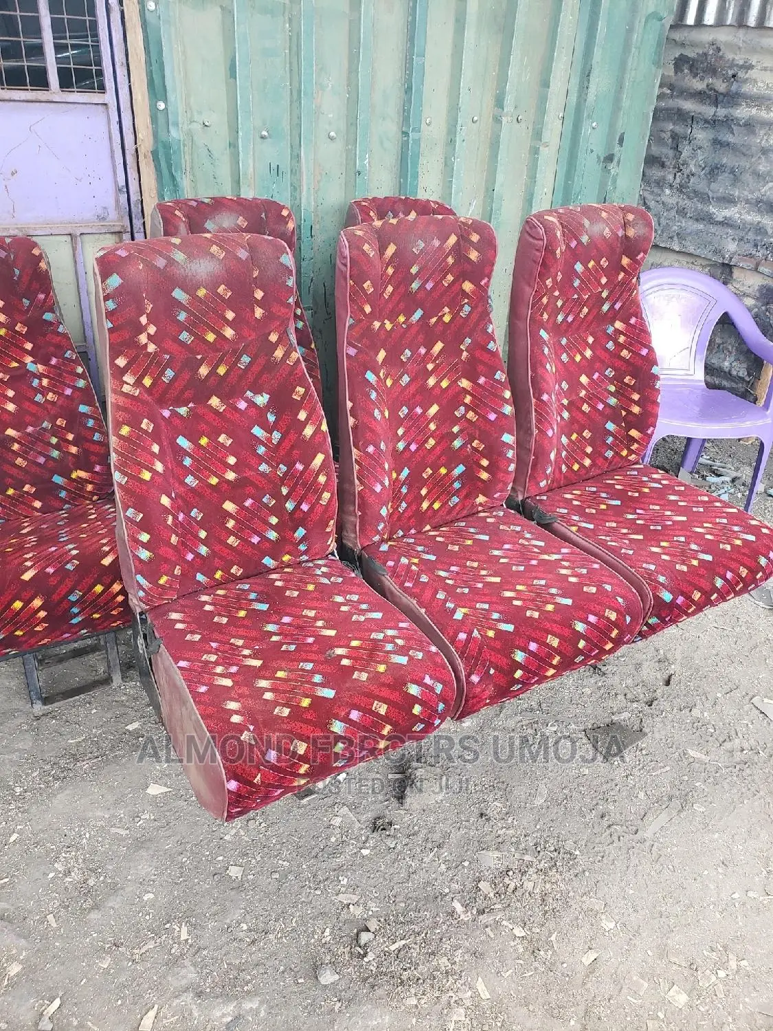 Recliner Tour Van Seats With Armrest and Canvas Materials