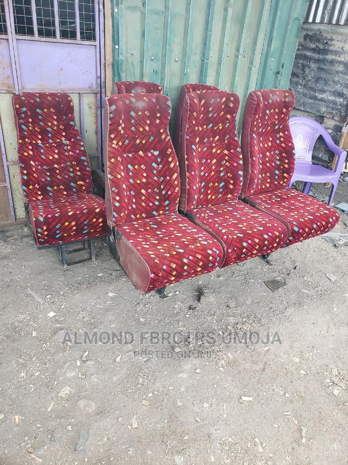 Recliner Tour Van Seats With Armrest and Canvas Materials