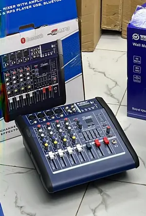 Max 4 Channel Audio Powered Mixer With Bluetooth and USB