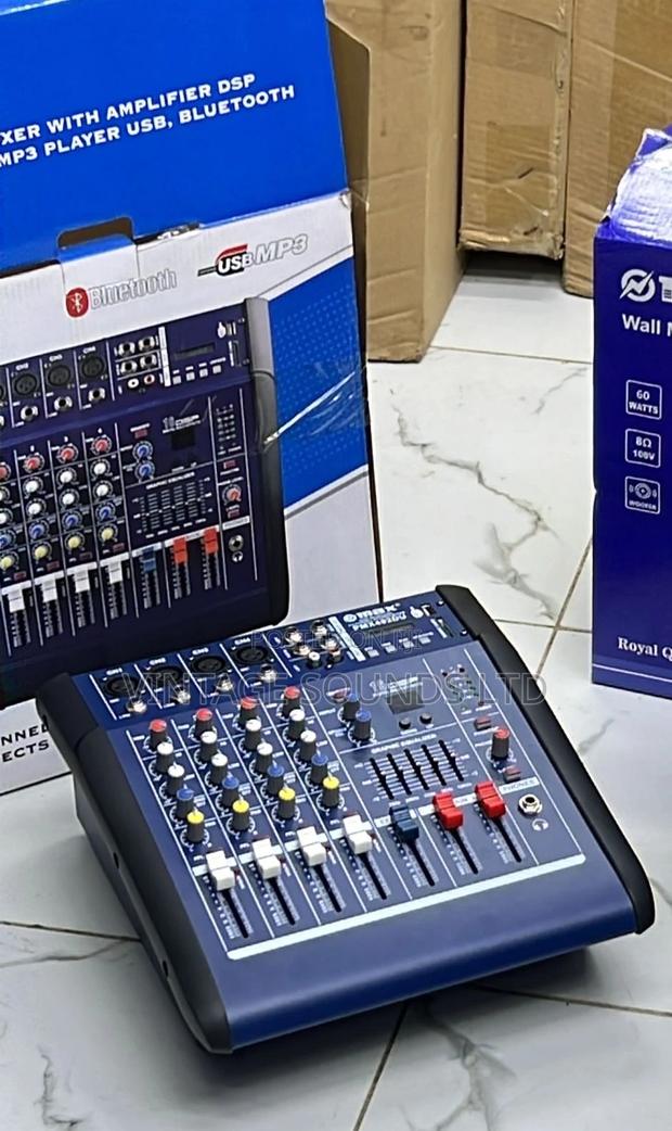 Max 4 Channel Active Powered Mixer With Bluetooth and USB - thumbnail 2