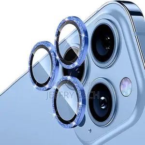 Glitter Rear Lens Tempered Glass Film for iPhone 14 Pro / 14