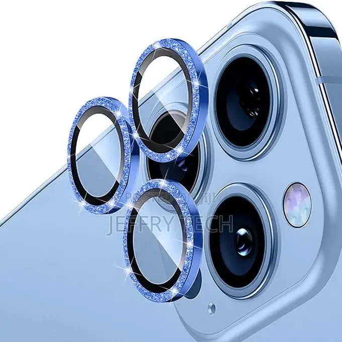 Glitter Rear Lens Tempered Glass Film for iPhone 14 Pro / 14