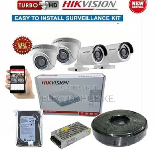 Complete 1080p Hikvision 4 CCTV Surveillance CCTV Cameras