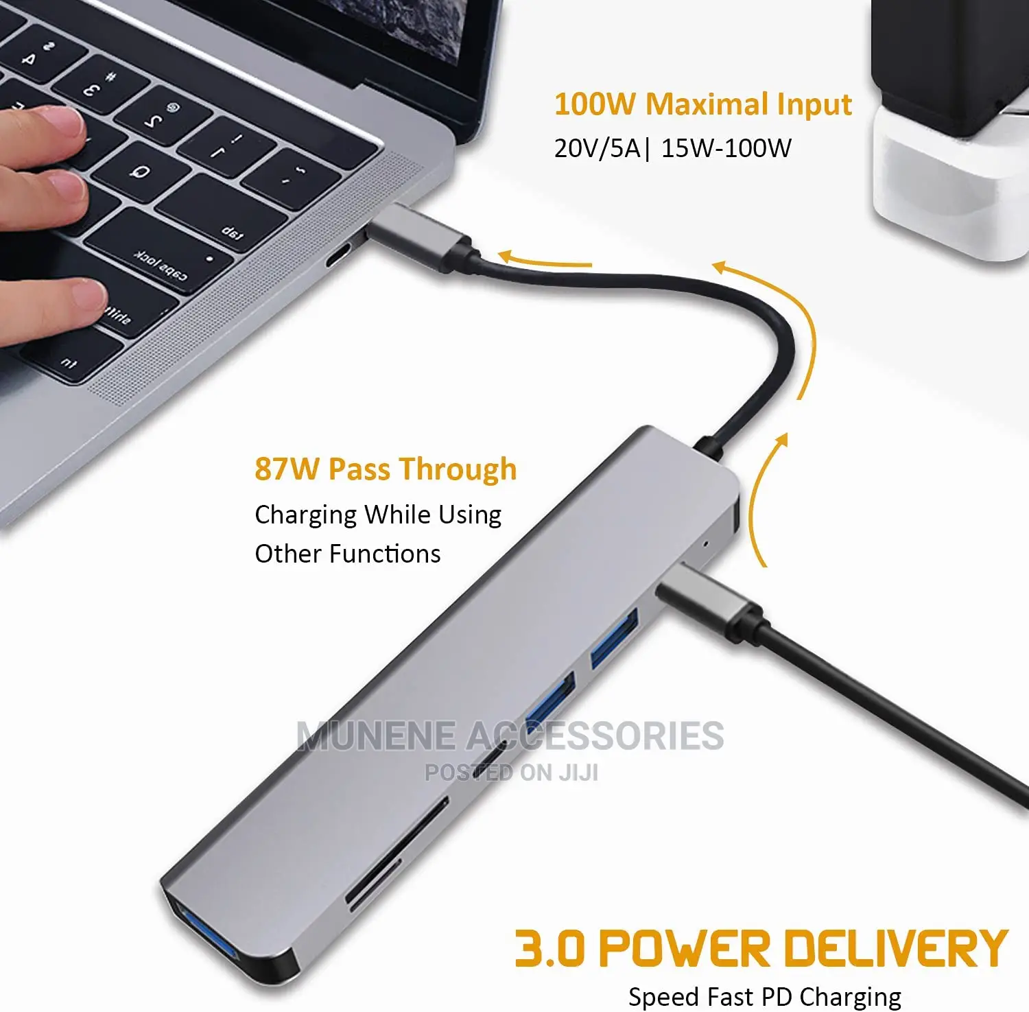 USB C Hub 7 in 1 USB C Hub Multiport Adapter With HDMI at 60