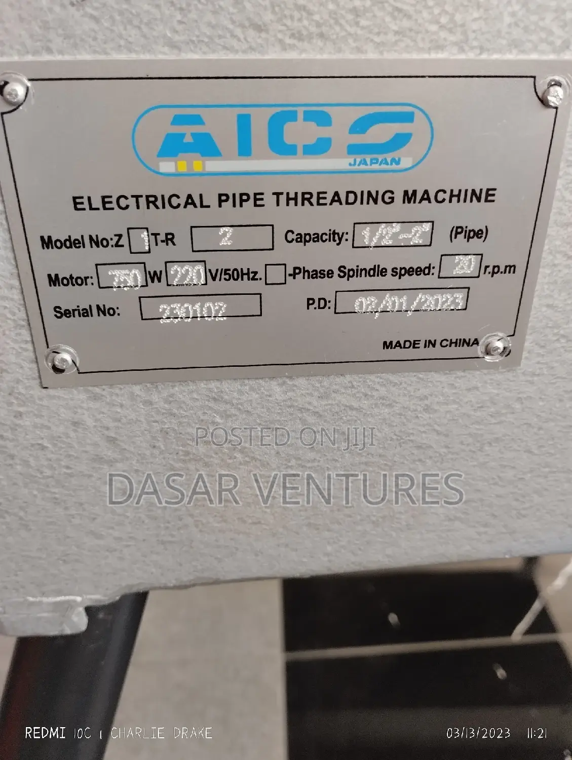 Pipe Threader Aico 1⁄2" - 2"