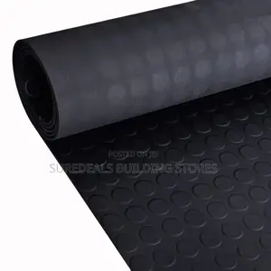 Round Stunded Rubber Coin Mat-Black(1.2×10mtrs)