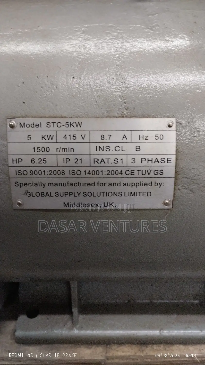 Alternator Belt Type 5KVA