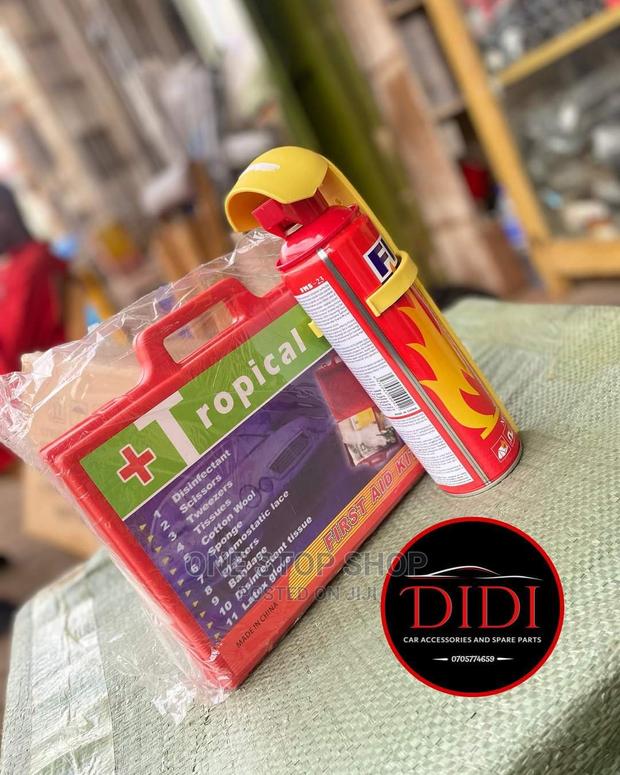 2 In1 Car Safety Emergency First Aid Box+Fire Extinguisher - main view