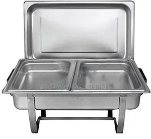9 Litres Double Chafing Dish - Stainless Steel