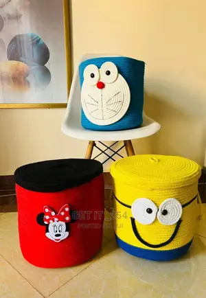 *Cotton Rope Storage Basket Nursery Decor Home Organizer Toy