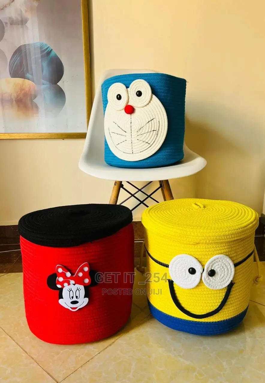 *Cotton Rope Storage Basket Nursery Decor Home Organizer Toy