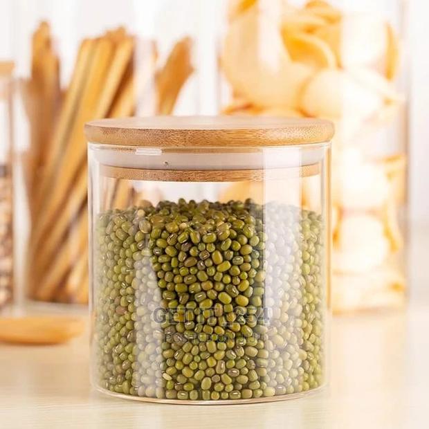 *Multipurpose Glass Jars With Bamboo Lids - main view