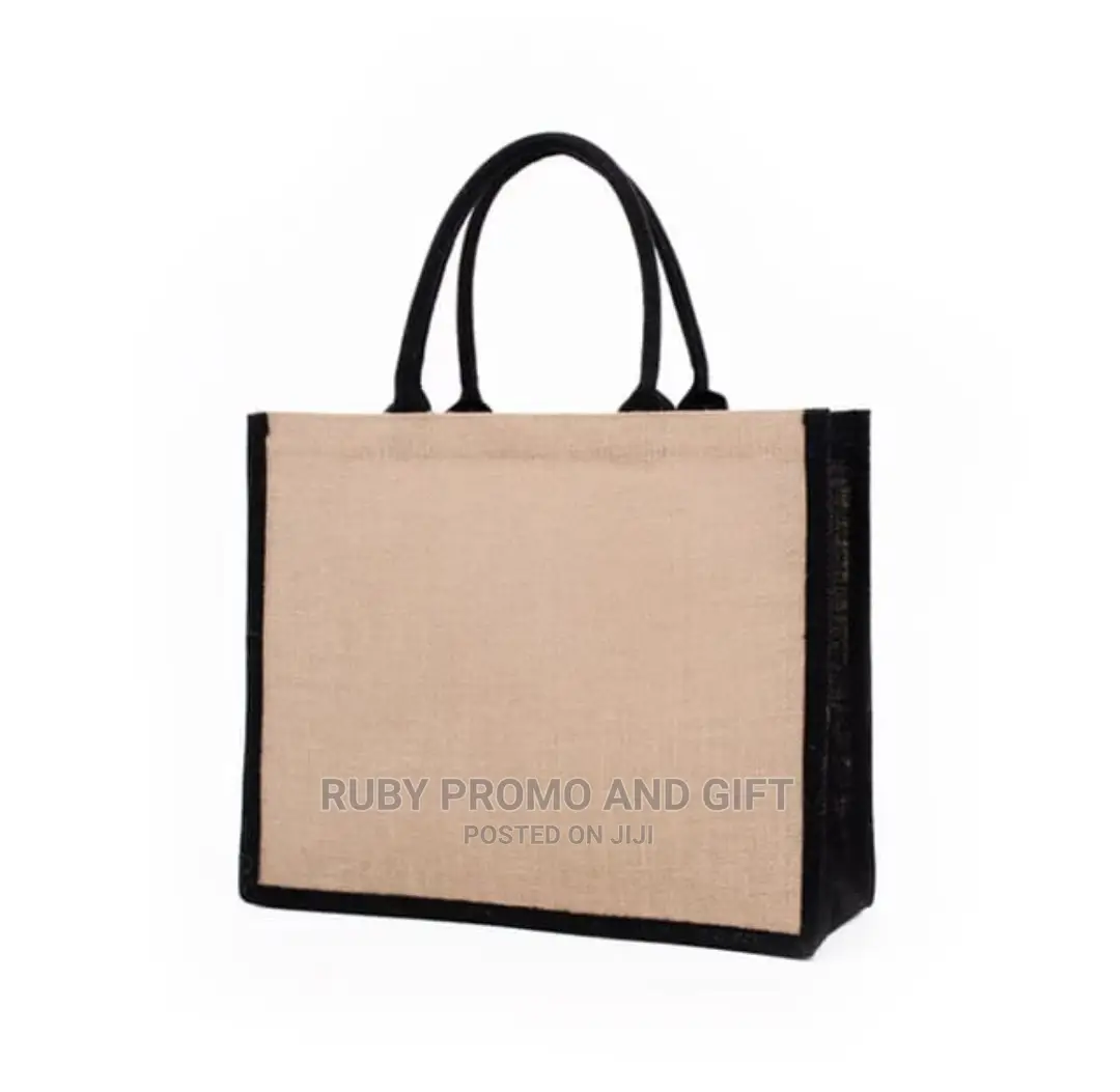 A3 Jute Bags With Black/White Sides