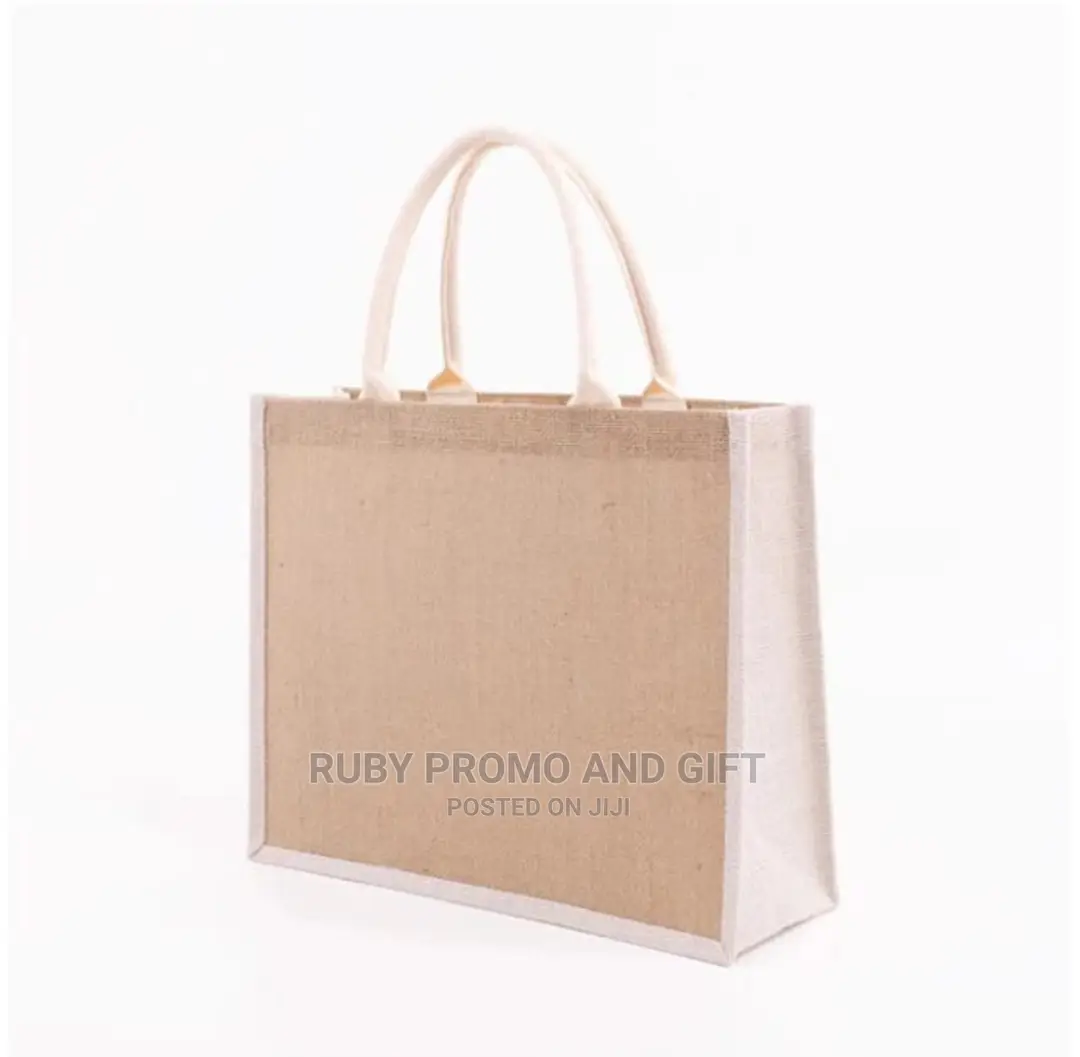 A3 Jute Bags With Black/White Sides