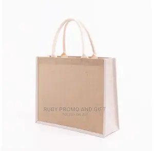 A3 Jute Bags With Black/White Sides