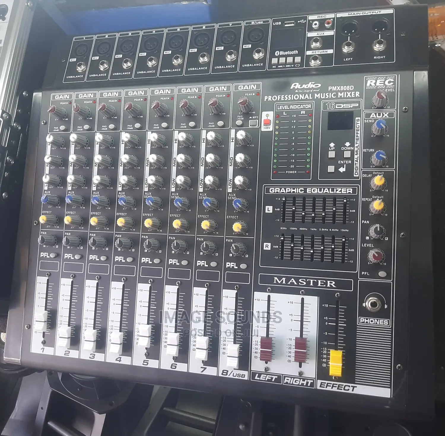Powered Mixer Audio 8channel Pmx