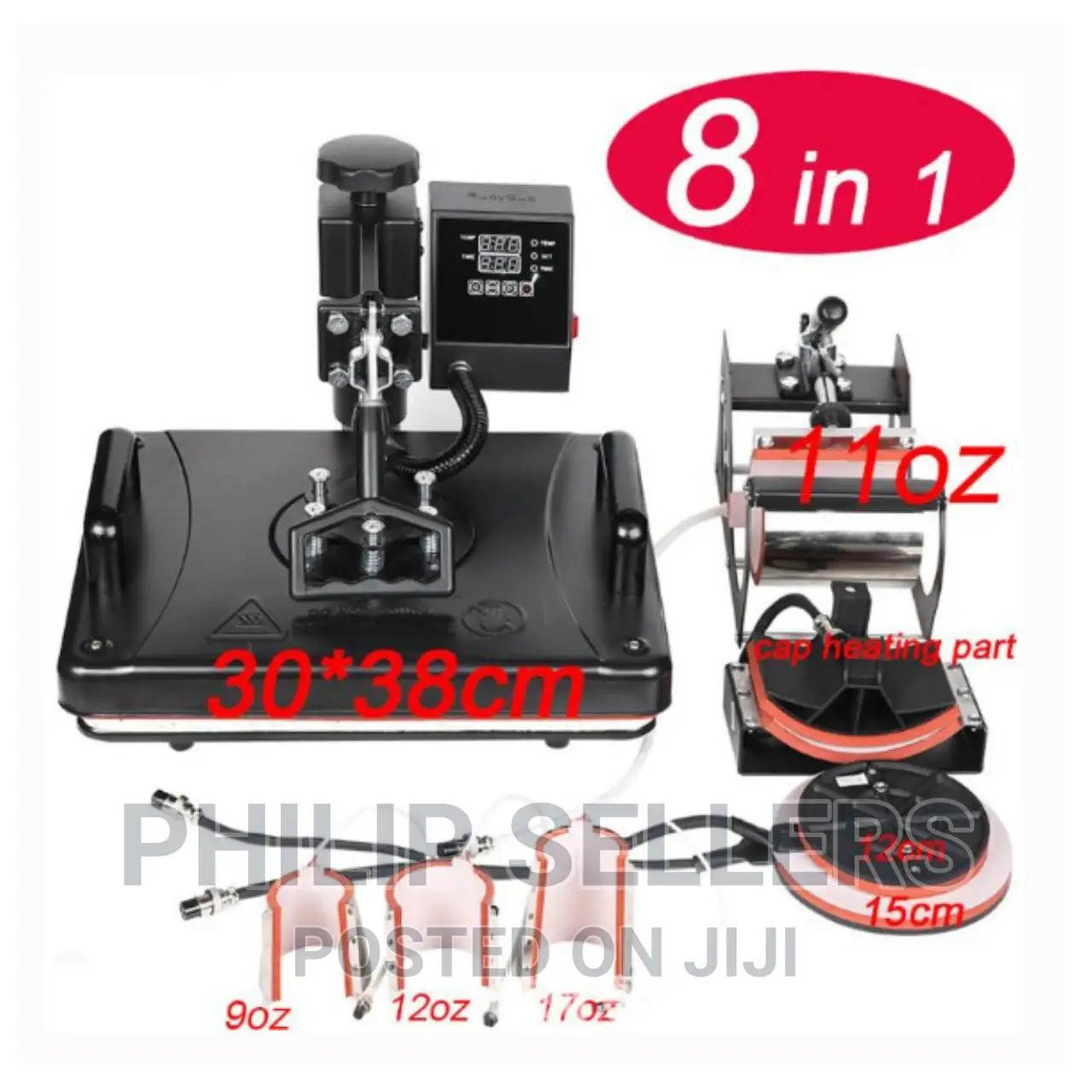 30*38CM 8 in 1 Combo Heat Transfer Press Machine Sublimation