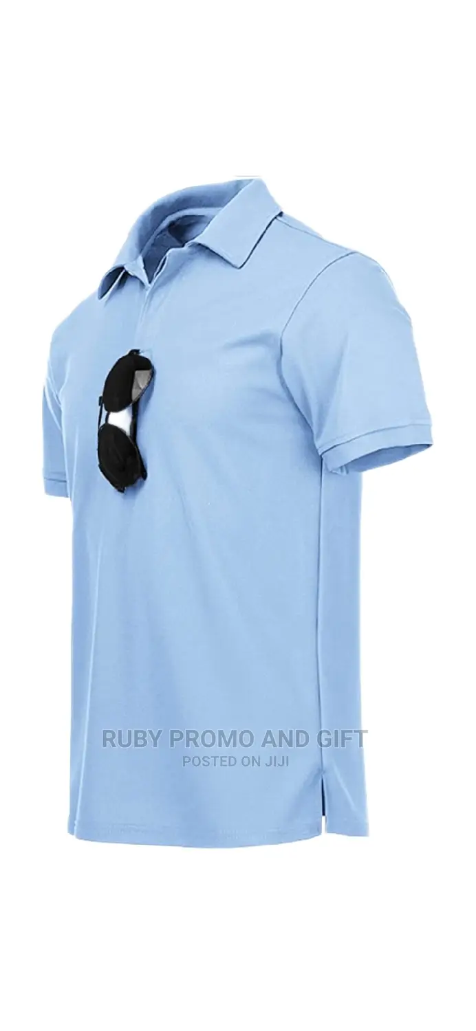 Light Blue Smart Casual Polo T-Shirts