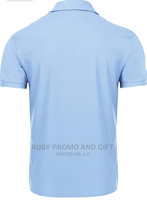 Light Blue Smart Casual Polo T-Shirts - thumbnail 3
