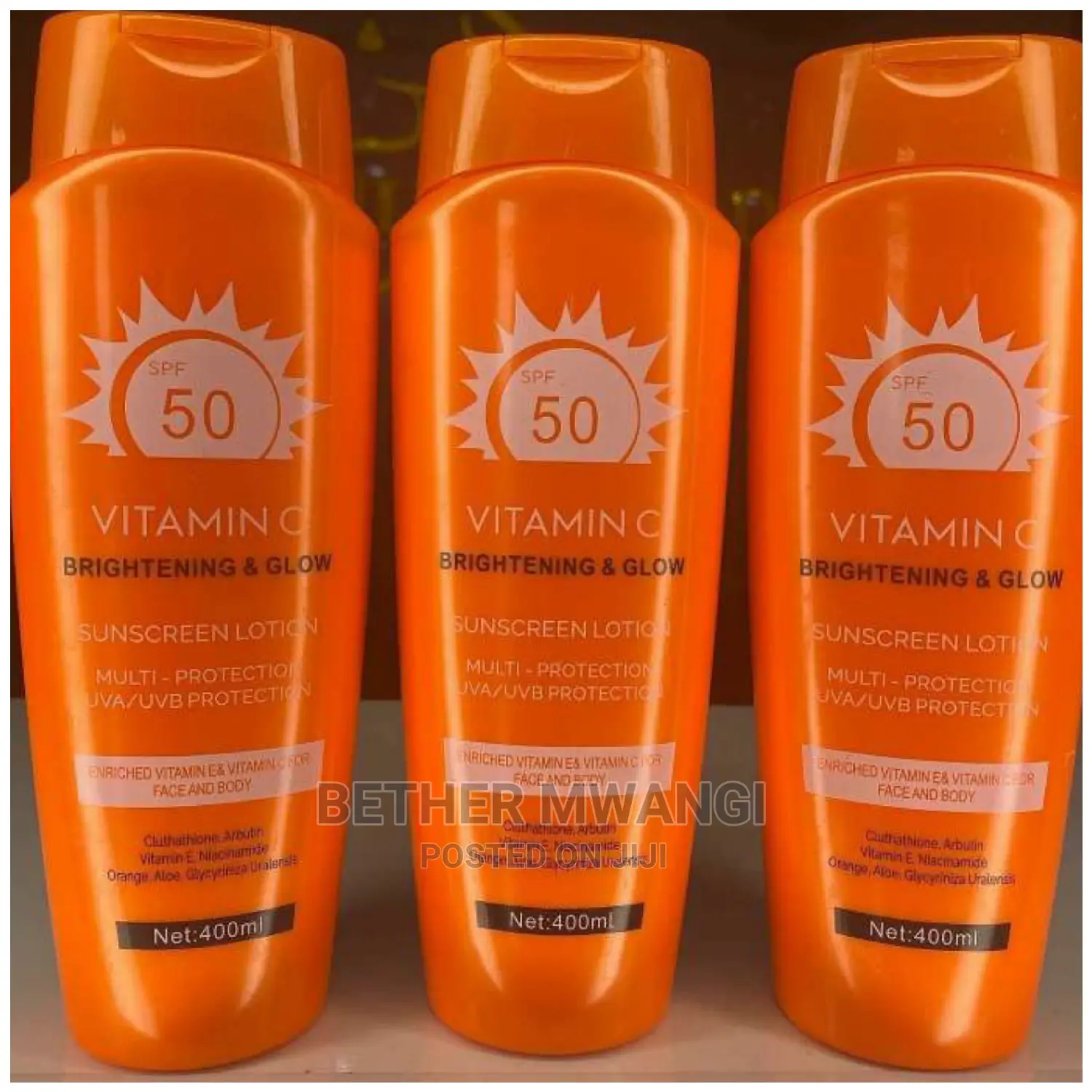 Vitamin C Brightening and Glow Sunscreen Lotion in Kenya