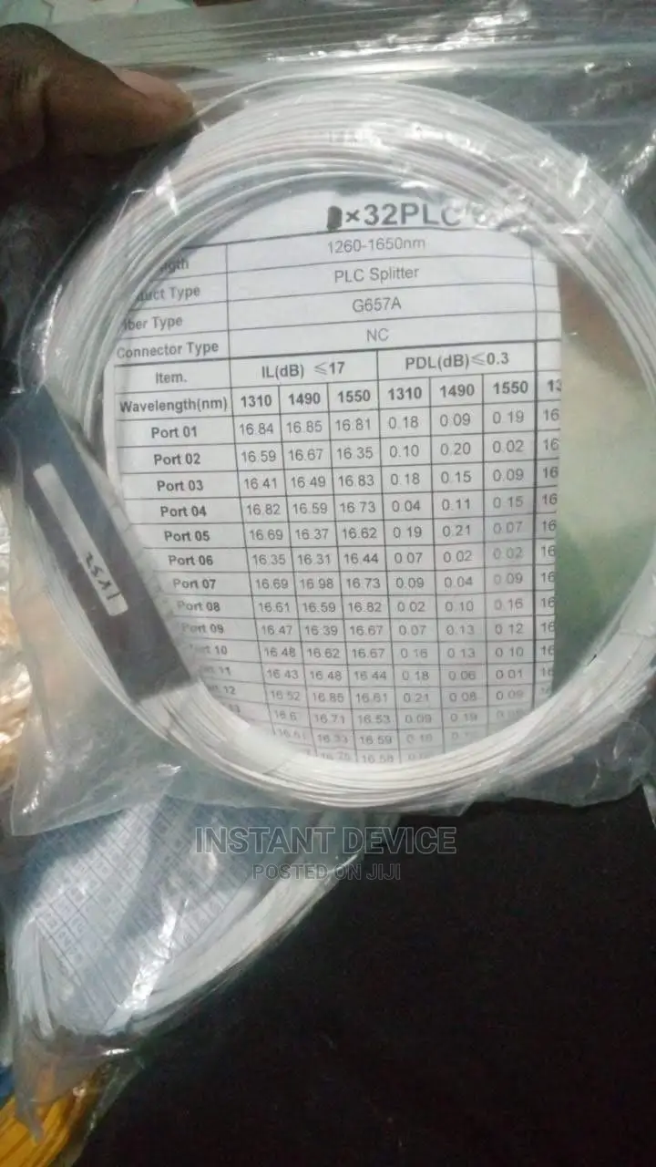 1x32 Bare PLC Fiber Splitter