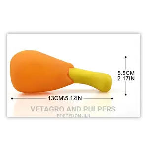 SQUEAKY Dog Toy Chicken Bone Shaped Toys Strong Silicone