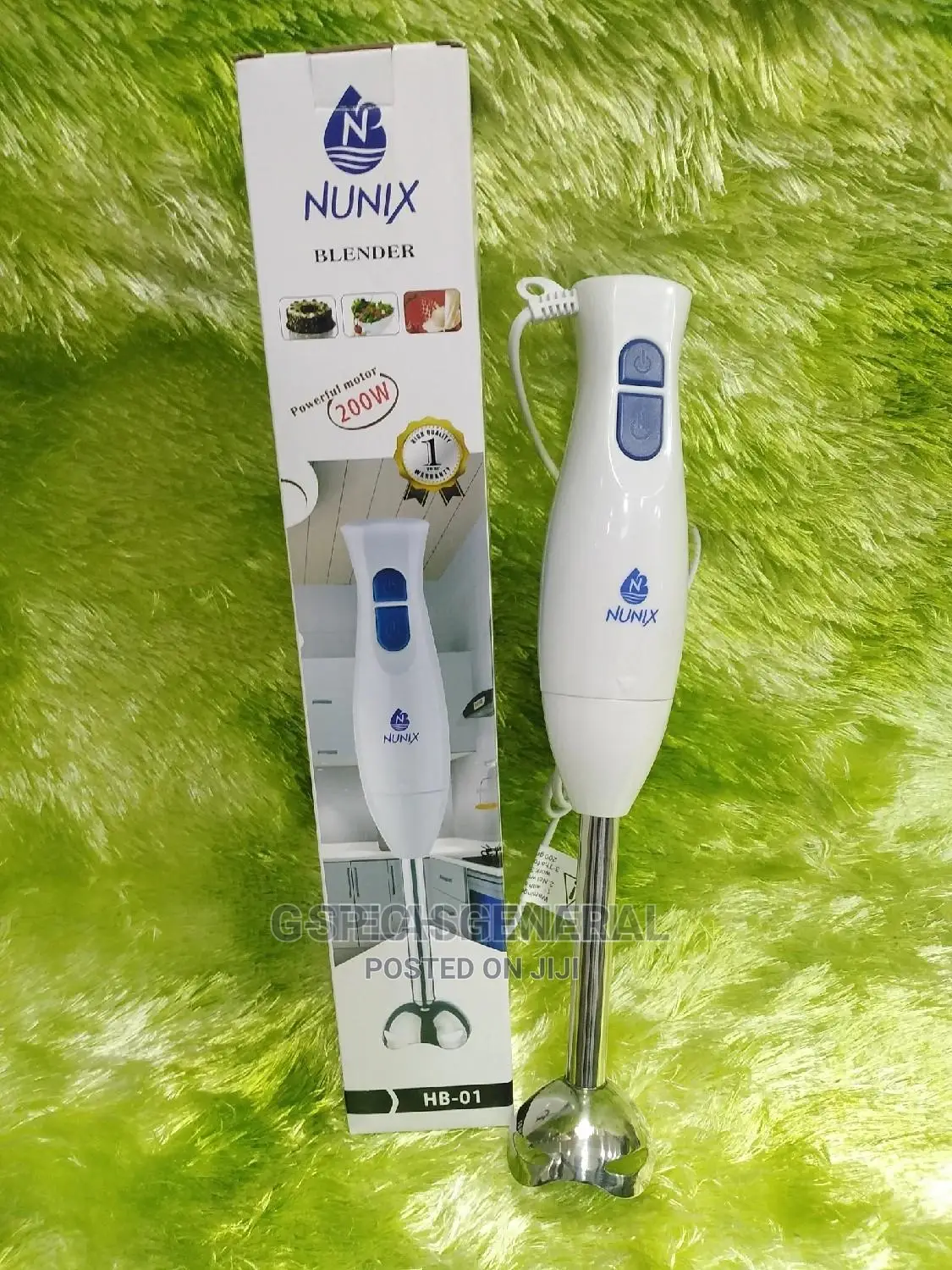 Nunix Hand Blender 2 Speed With Stainless Steel Blades