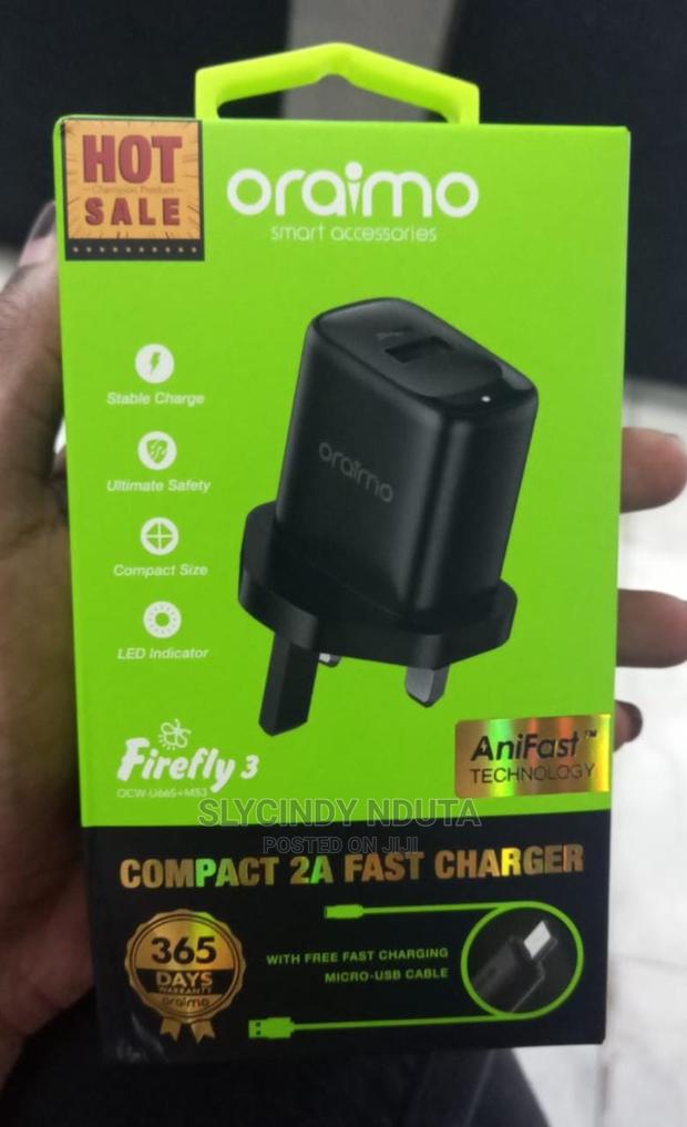 Oraimo Firefly 3 Compact 2A Fast Charger - thumbnail 2