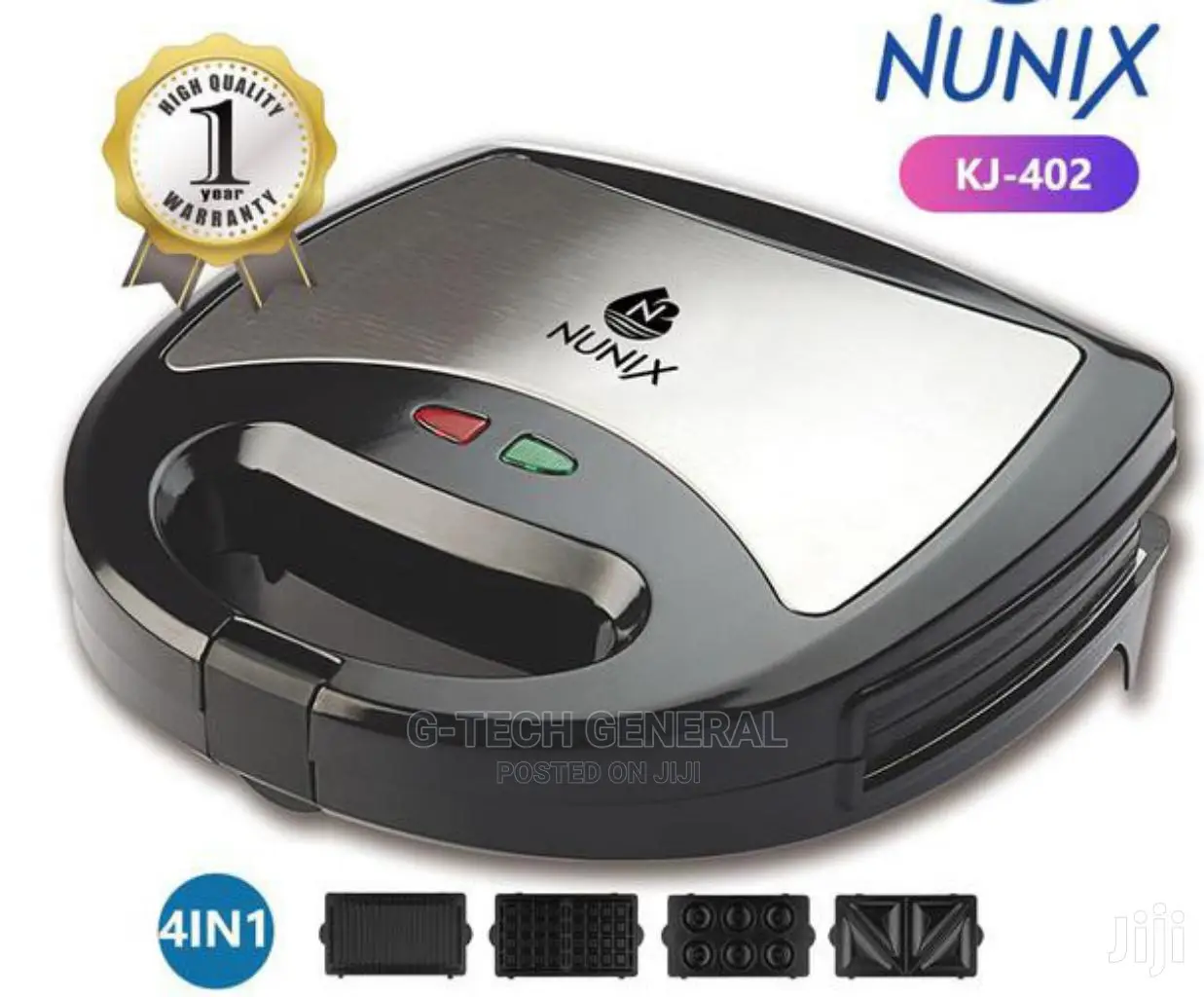 Nunix 4in1 Sandwich Maker-Sandwich,Toaster,Doughnut,Grill