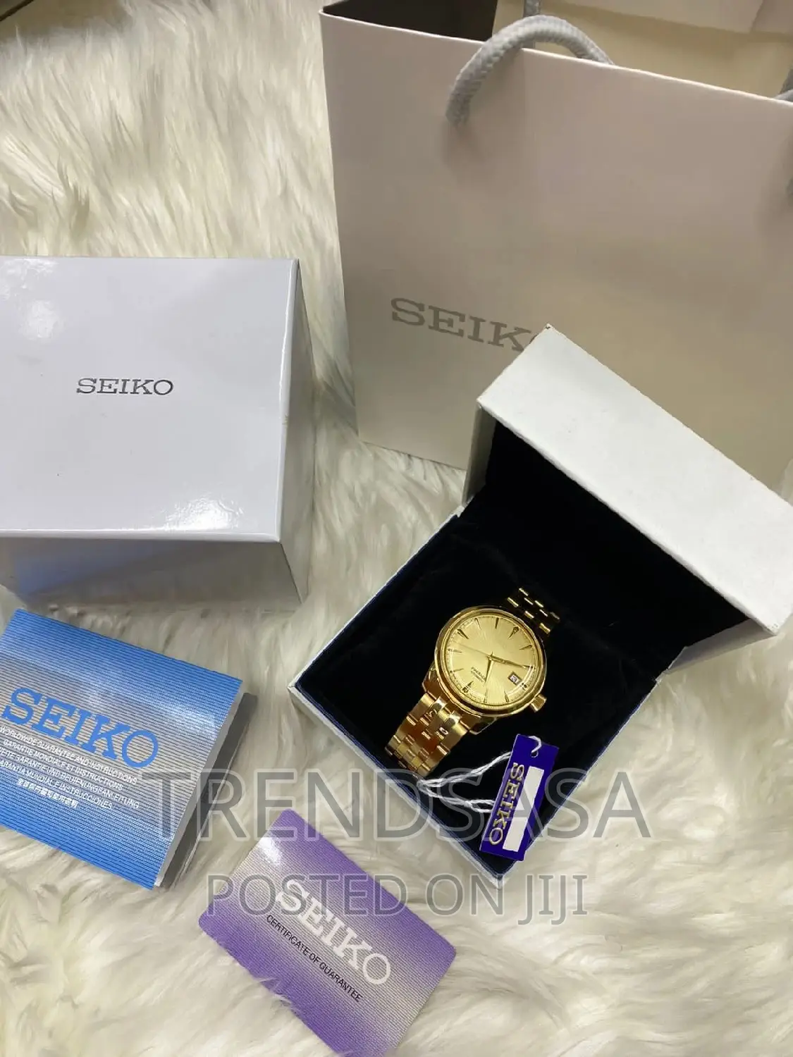 Seiko Presage Yellow Gold Watch