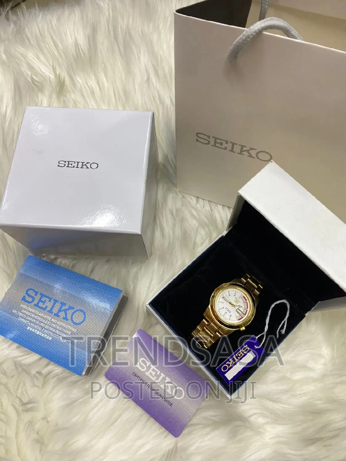 Seiko 5 21 Jewels Gold and Stainless Steel