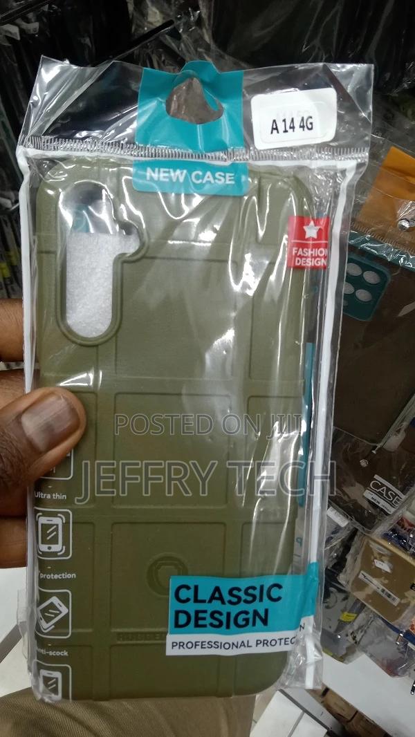 Samsung Galaxy A14 4G Full Coverage Shockproof TPU Case(Army - main view