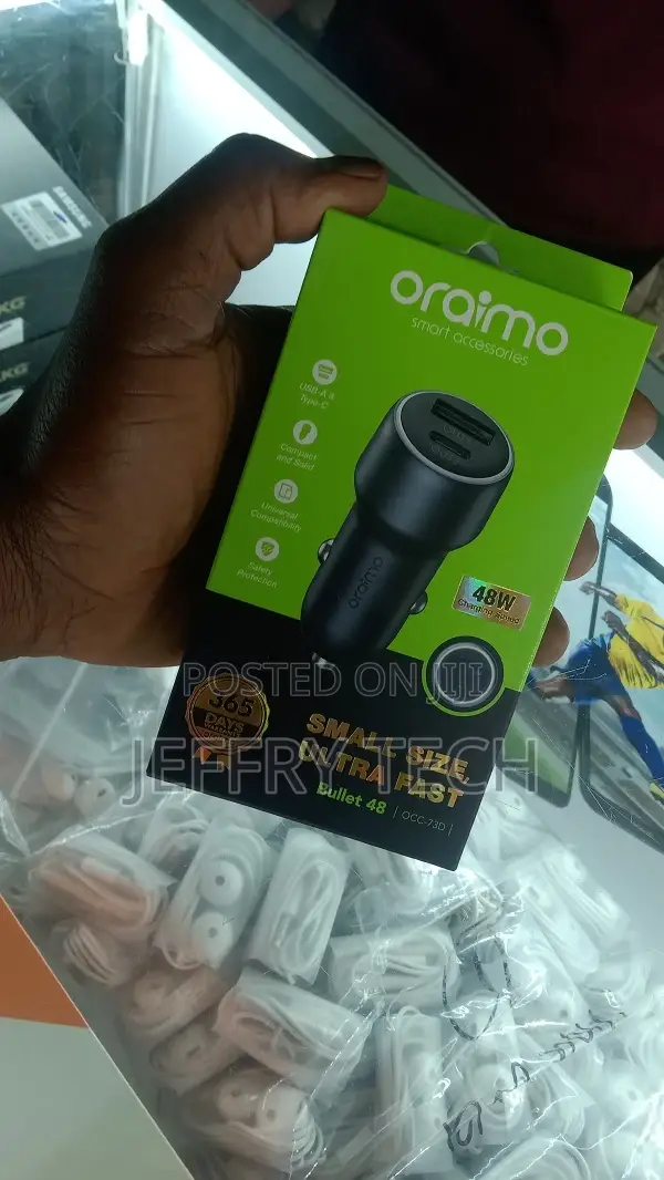 Oraimo Bullet 48 Ultra Fast Car Charger Dual Ports - OCC-73D